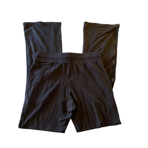 Lildy Women's Lounge Pants Flared Pull On Stretchy Pockets Casual Black Size S-M - Picture 2 of 9